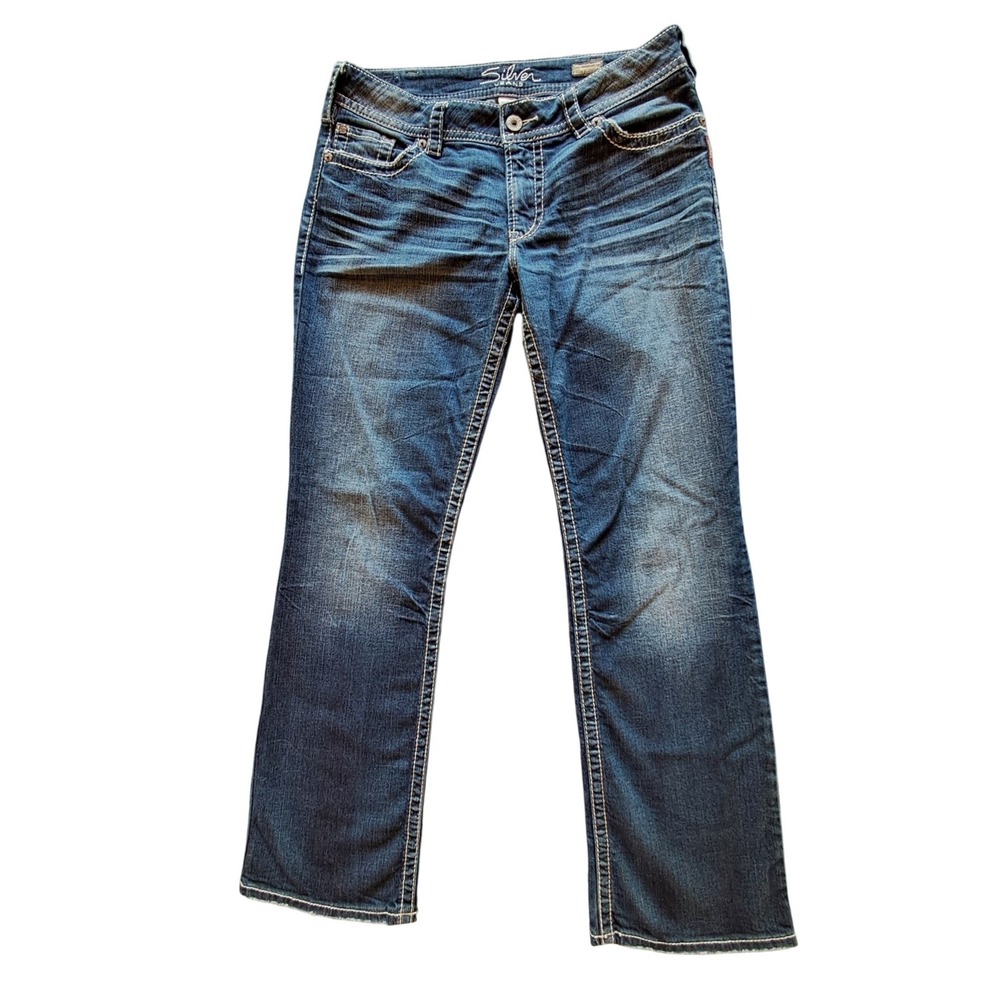 Silver Jeans Co Suki Surplus Slim Bootcut Medium Wash Denim Womens W33 L33